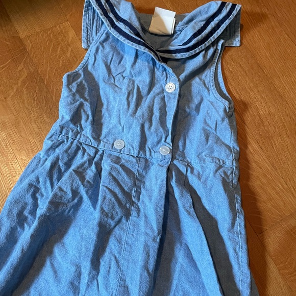 Cute blue “sailor” Romper - Picture 3 of 6